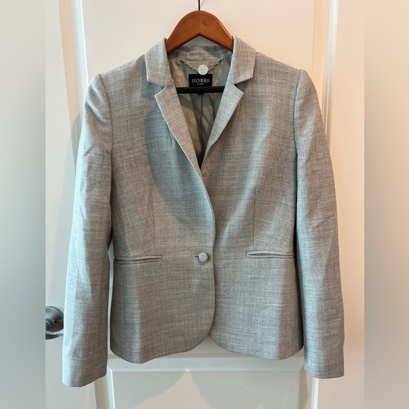 HOBBS Of London Grey Wool Blazer Jacket - Picture 2 of 16